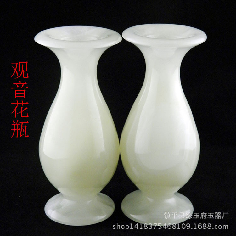 2019年玉器原石阿富汗白玉花瓶插花做工精细工艺品 鲜花速递/花卉仿真/绿植园艺 花盆 原图主图