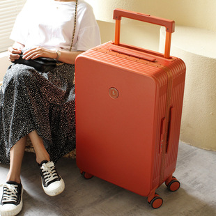 宽拉杆行李箱男铝框拉杆箱女万向轮静音轮子旅行箱密码箱20寸箱子