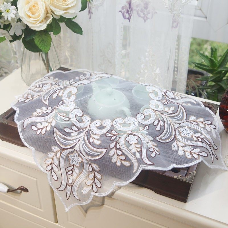 现货茶具盖布防尘布茶盘杯子防灰盖巾圆形长方形蕾丝茶道家用遮布,居家布艺,万能盖巾,淘宝优惠券,粉丝福利购,淘宝优惠卷