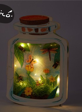 World in bottle DIY creative art painting kindergarten produ