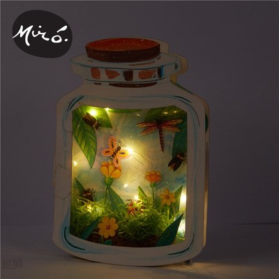 World in bottle DIY creative art painting kindergarten produ