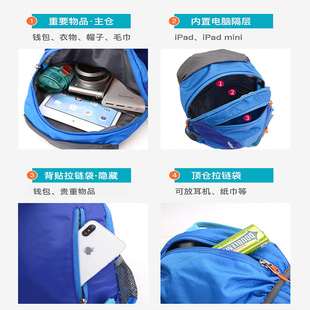 户外儿童旅行揹包小学生超轻便旅游双肩包休闲外出登山包春游男童