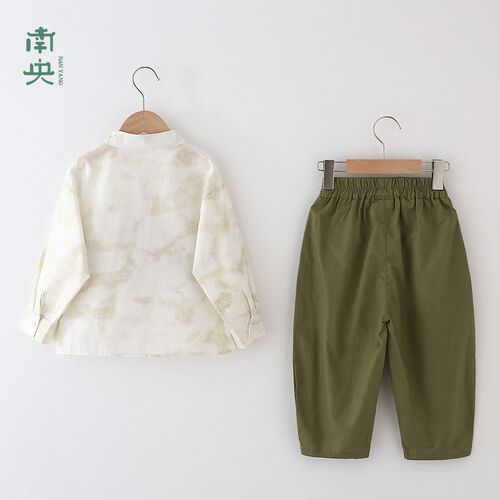 2024汉服男童国风纯棉套装春秋款唐装儿童新中式古装男孩国学服装