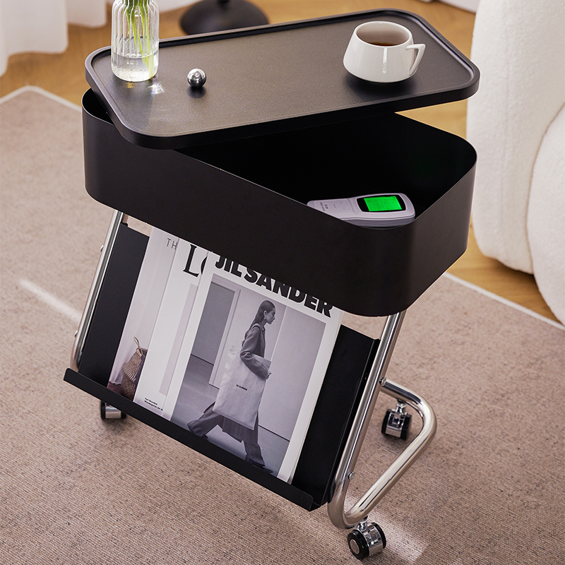 现代简约边几可移动n茶几推车小桌子简易家用沙发边柜床头桌置物