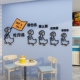 网红炸鸡厅墙面装 饰品汉堡店创意背景小吃餐饮馆壁纸玻璃门贴画