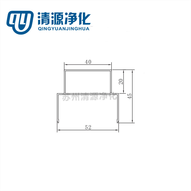 新品净化铝型材净化房5q0双密封玻璃密封窗料观察窗料贴双面胶双