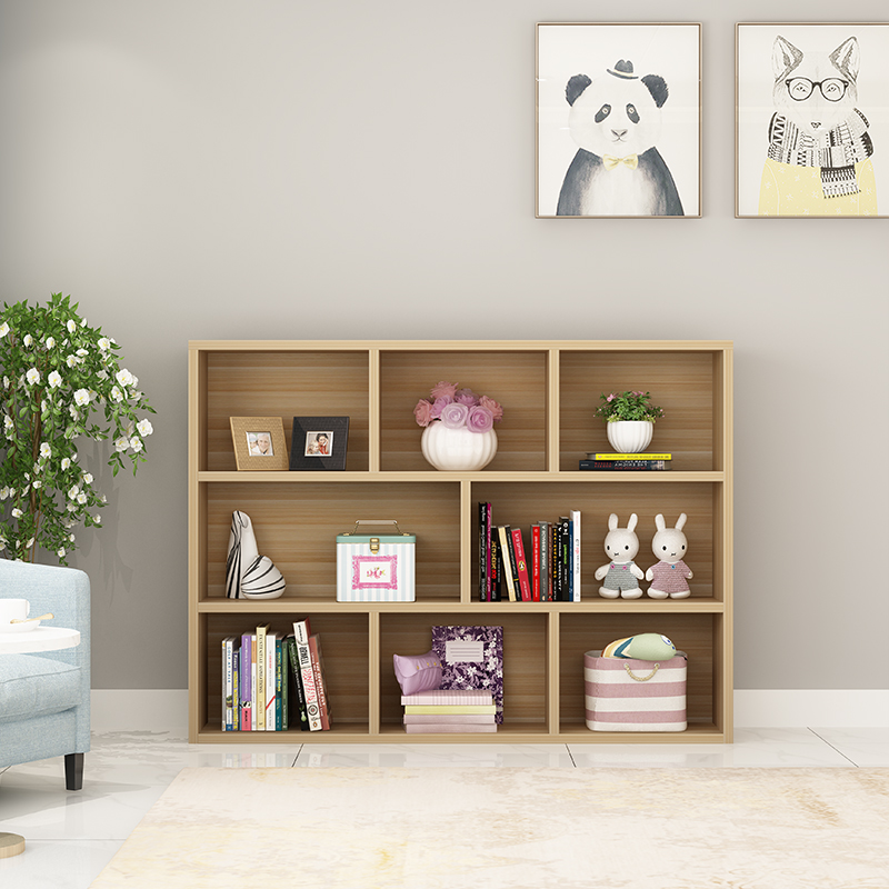 桌面书架儿童实木书柜收纳简易书柜学生桌上书架置物架落地储物柜