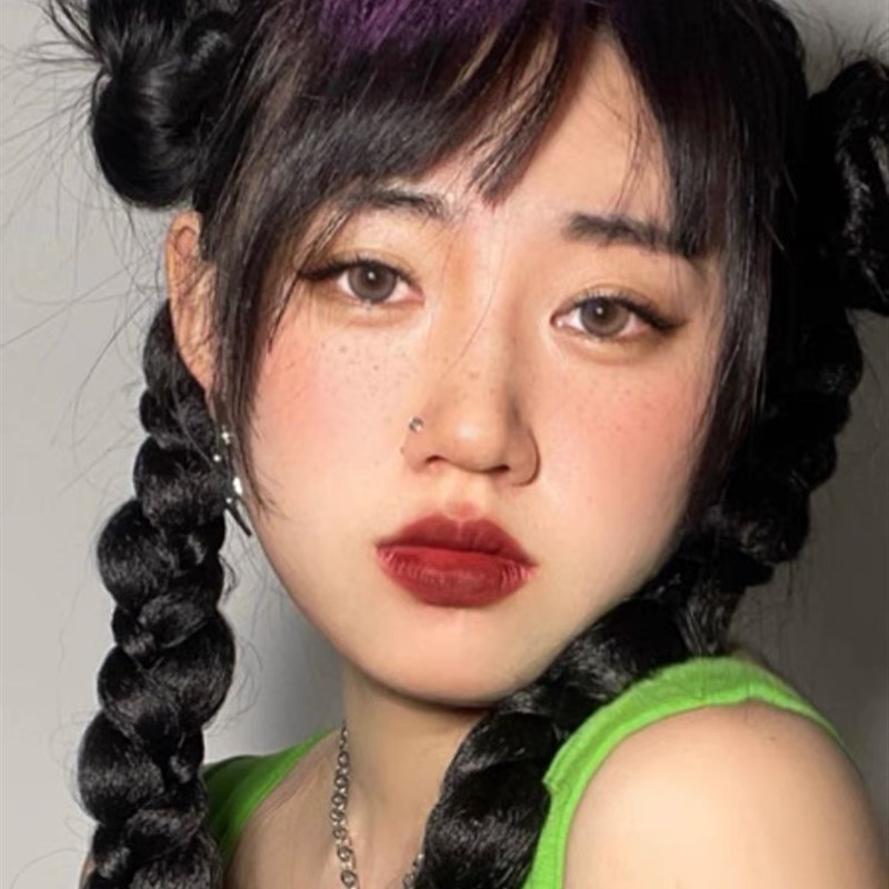 工厂销假辫子女麻花辫假发古风2022年新款时尚双马尾发Z饰拳击辩