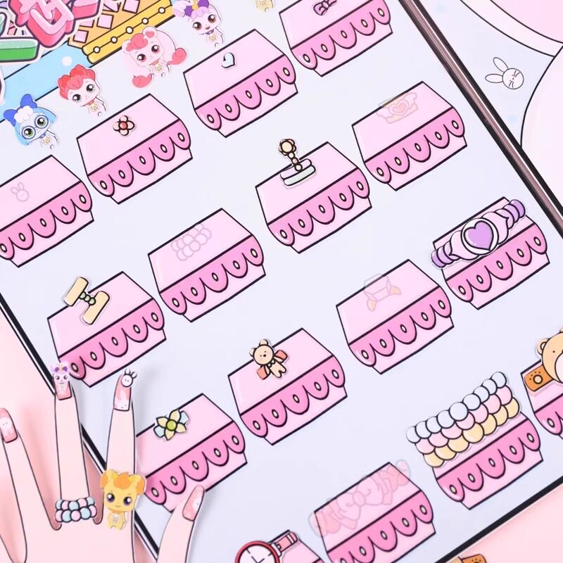 女童玩具女孩安静书diy手工制作材料包公主O网红新款豆豆本免裁剪