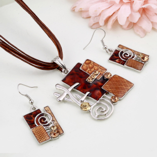 Enamel Pendant Lucite 新品 Jewelry Summer MINHIN Style Sets