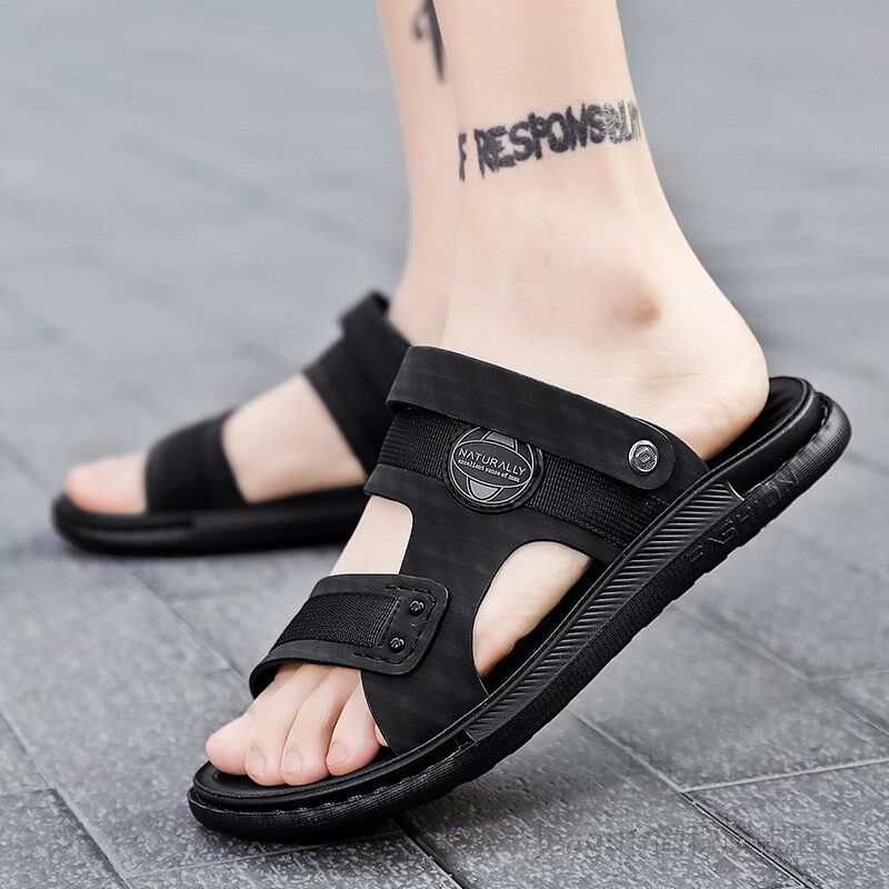 父亲节礼物送爸爸皮凉鞋男夏季外穿开车运动软底防滑耐磨沙滩拖鞋,流行男鞋,休闲凉鞋,淘宝优惠券,粉丝福利购,淘宝优惠卷