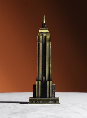 铁艺雕塑欧式建筑桌面摆件电视柜柜台玄关桌面创意装饰工艺品摆件