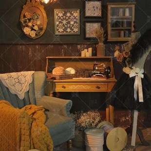 2022新款 修影楼摄影实景 儿童实景道具制作摄影棚婚纱拍照实景装