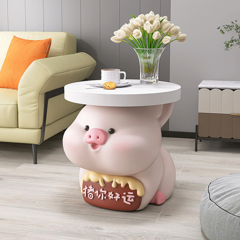 卡通猪沙发边几摆件客厅大型落地茶几音箱装饰家居饰品乔迁礼物,家居饰品,落地摆件,淘宝优惠券,粉丝福利购,淘宝优惠卷