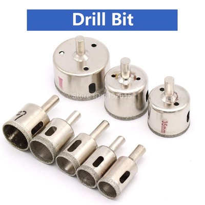 6/8mm Shank 4mm-80mm Diamond Coated Drill Bit Set Tile Marbl