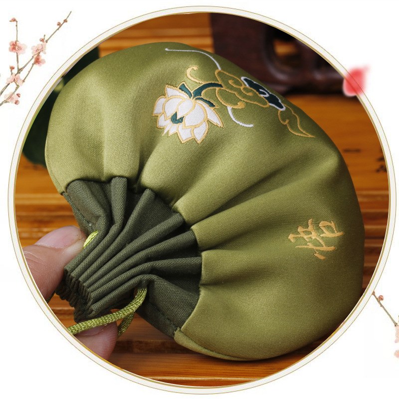 现货古风小香包空袋子 锦囊袋荷花香袋 香囊挂件 汉服随身荷包袋