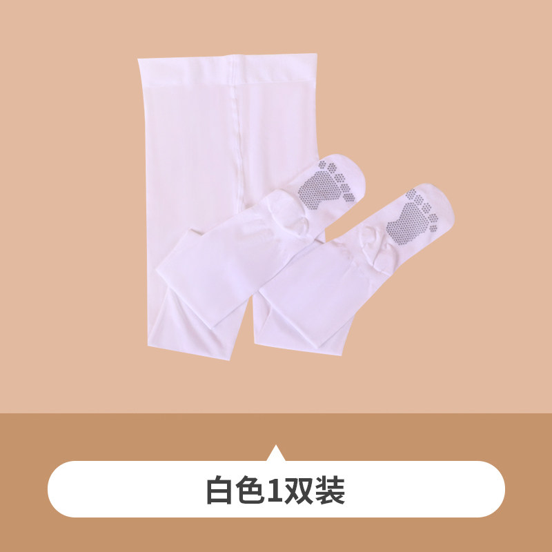 小众高货舞蹈袜女童夏季薄款防滑芭蕾连裤袜儿童打底裤跳舞专用白