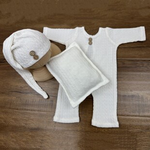 新生的儿拍照服装婴儿摄影拍摄针织衣服满月拍摄道具幼儿拍摄套装