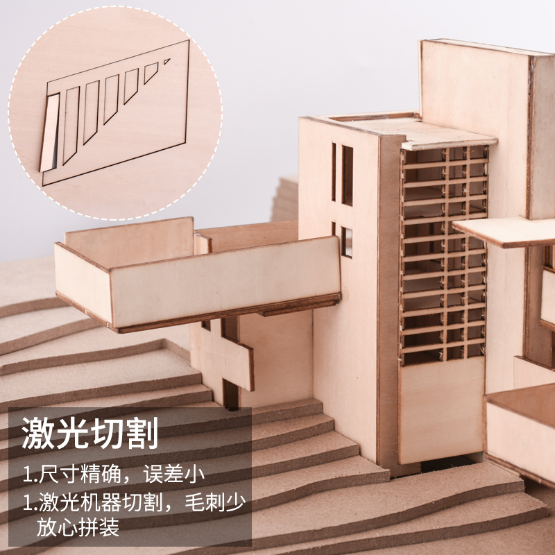 房屋建筑模型拼装材料p包DIY手工制作房子小别墅组装流水别墅小屋