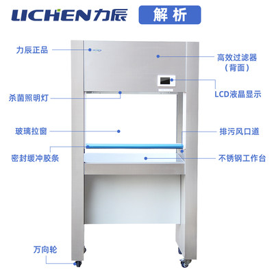 力辰科技超净工作台实验室单人双人垂直洁M净净化台无尘无菌操作