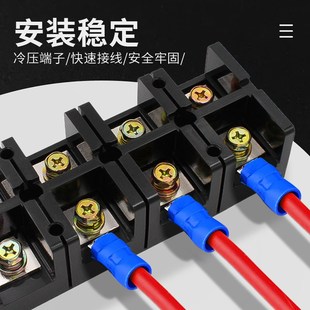 接线端子RV5.5 8冷压线耳O形绝缘圆口接线柱T6平方电线配电箱