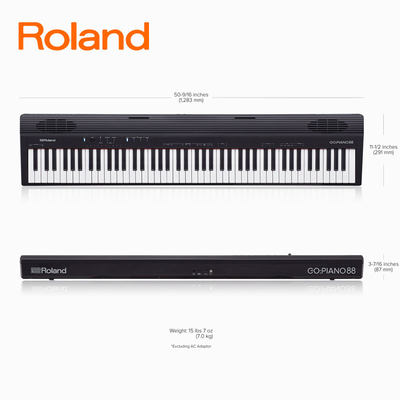 Roland罗兰电k子琴GO-88P可携式家用初学入门88键专业数码电子钢