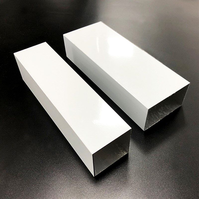 白色铝方管烤漆铝合金扁管铝方通屏风室外装修隔断喷涂铝型材格栅