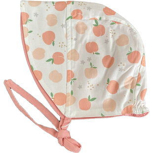 双面戴女宝宝婴儿包头帽子春秋薄款公主宫廷夏季洋气