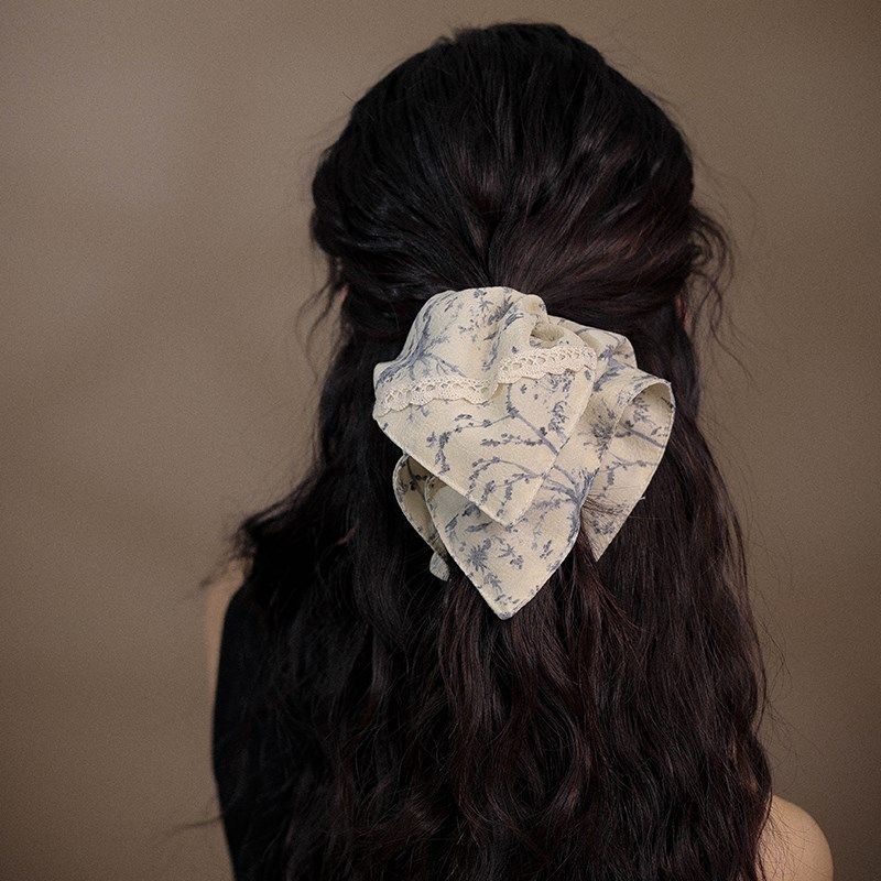 《水墨丹青》头饰发绳高级感方巾发圈皮筋高弹力耐用气质发饰盘发,饰品/流行首饰/时尚饰品新,发饰,淘宝优惠券,粉丝福利购,淘宝优惠卷