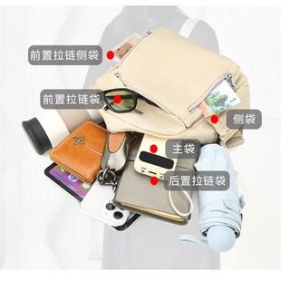 牛津布双肩包女小包2024新款时尚轻便旅游高级感女式帆布背包休闲