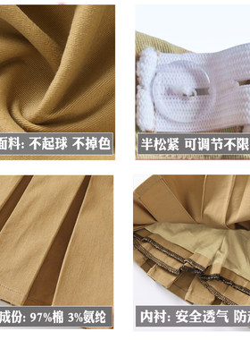 女童纯棉黑色短裙小学生全棉校服裙春秋韩版儿童百褶裙冬季半身裙