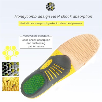 PVC Orthopedic Insoles Orthotics flat foot Health Sole Pad f
