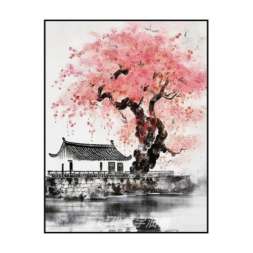 江南水乡diy数字油画手工填充填色油彩画手绘涂色丙烯风景装饰画