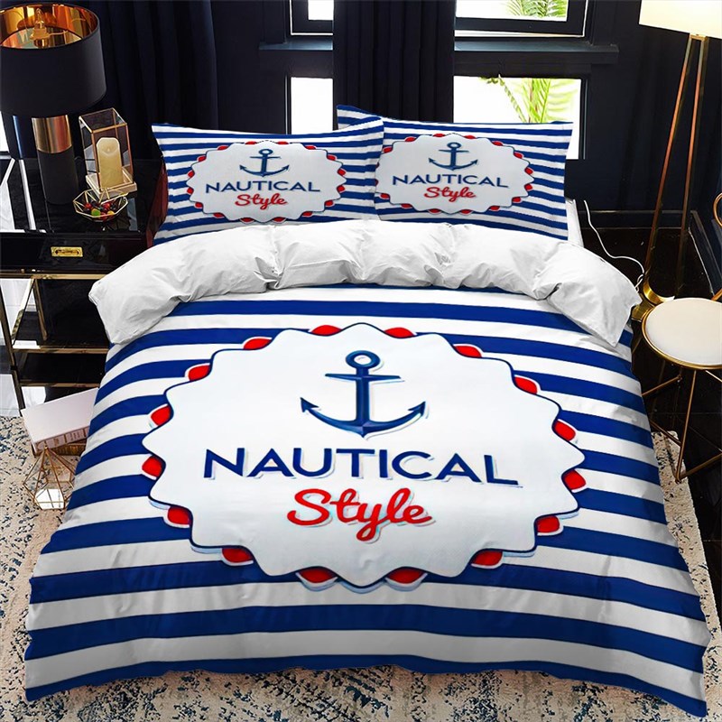 Nauticadl series duvet cover set queen calico Twin size com-封面