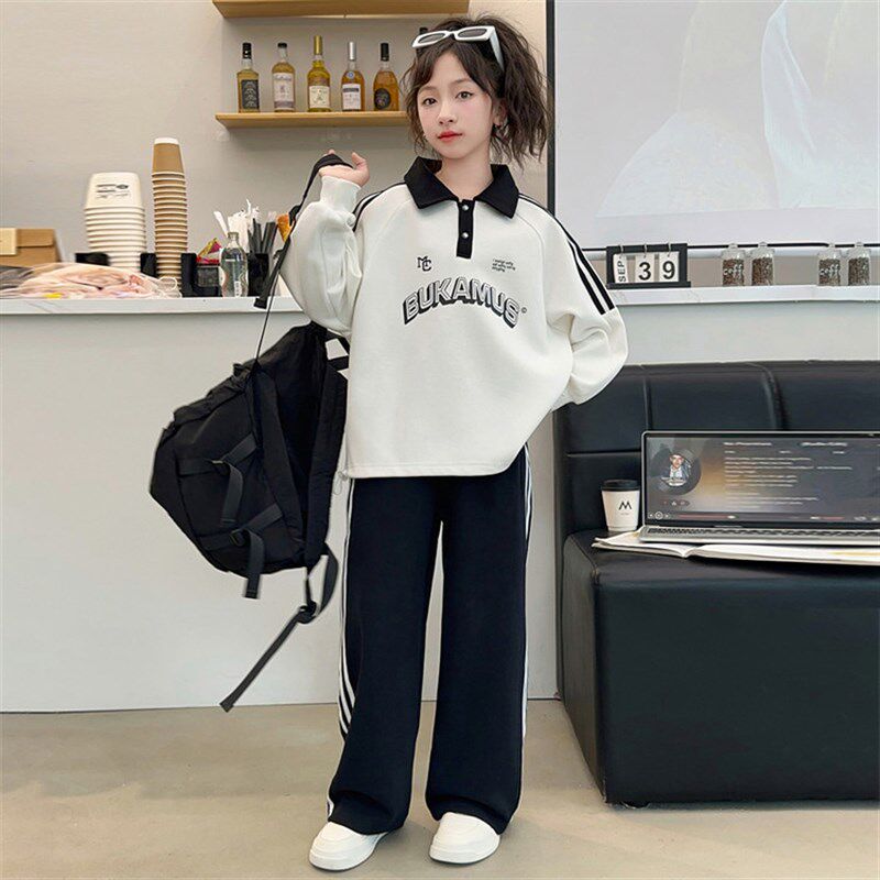 胖女童春装套装2025新款洋气时髦卫衣女大童春秋款运动宽松衣服潮