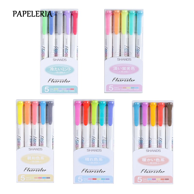 极速15/25Pcs/Set Japanese Stationery Zebra Mildliner Fluores