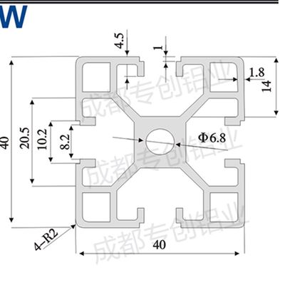 速发工业铝型材4040W 标准型铝合金铝型材4040W框架角码连接4040W