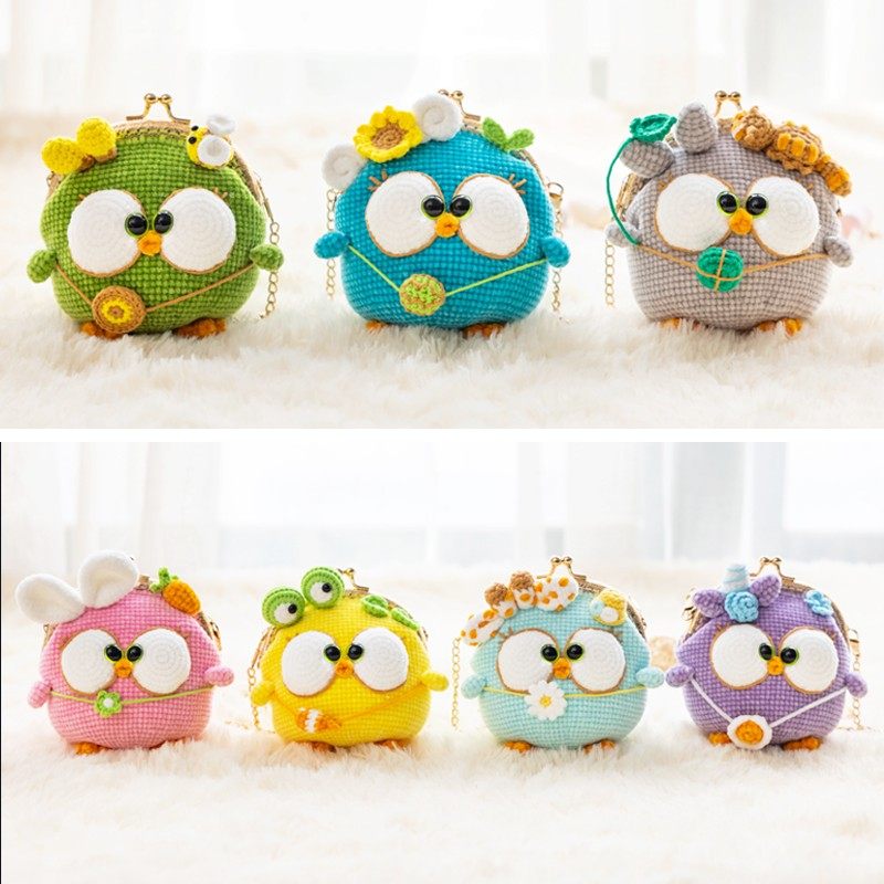 胖小森手作小鸡口金包玩偶打发时间手工钩针diy编织材料包毛线团,服饰配件/皮带/帽子/围巾,DIY编织材料包,淘宝优惠券,粉丝福利购,淘宝优惠卷