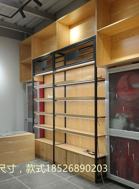 天津烟酒店酒柜钢k木货架1919款红酒展示柜商场陈列柜定制木质展