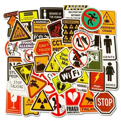 速发10/30/50PCS Warning Stickers Danger Banning Signs Remind