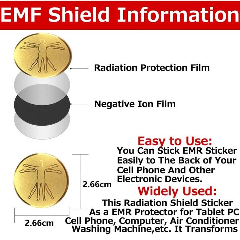 6Pcs Emf Protection Anti Radiation Protector Phone Sticker E