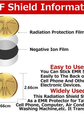 6Pcs Emf Protection Anti Radiation Protector Phone Sticker E