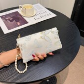 钱包女小包女2025新款 韩版 长款 百搭国风亮片手拿包单肩斜挎手机包