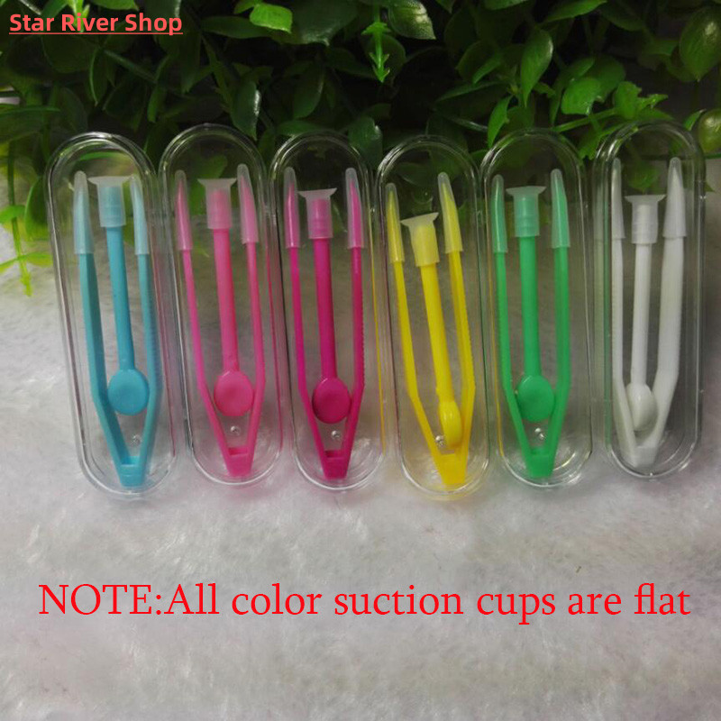 速发1 Set Color Contact Lens Case Box Tweezers and Suction S-封面