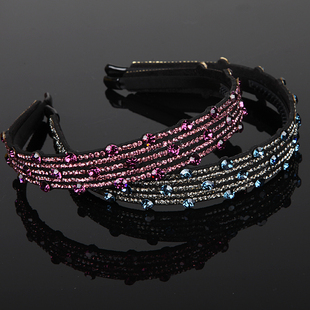 发箍宽边带齿发饰头箍水钻发卡发夹韩版带钻个性女头饰品发窟