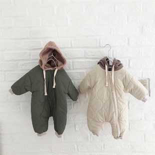 Newborn Solid Down 推荐 Boy Baby Rompers Cotton Toddler