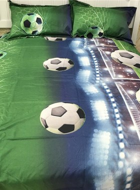 3D Football Bedding Set Autumn Bed Sheet Set Comforter Duvet