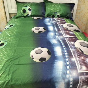 3D Football Bedding Set Autumn Bed Sheet Set Comforter Duvet