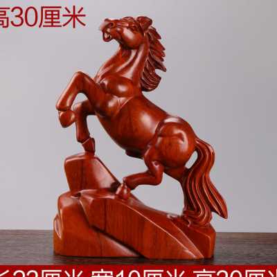 现货实木马摆件动物生肖木雕马中式家居办公室桌面装X饰品木质工