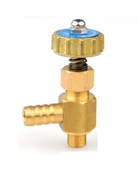 10mm Hose Barb x M10*1 Male Thread Angle Brass Needle Valve